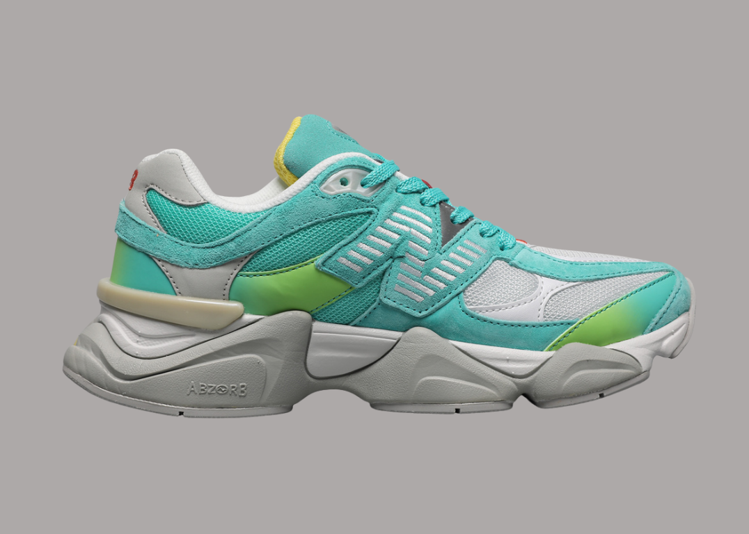9060 Cyan Burst Sneakers