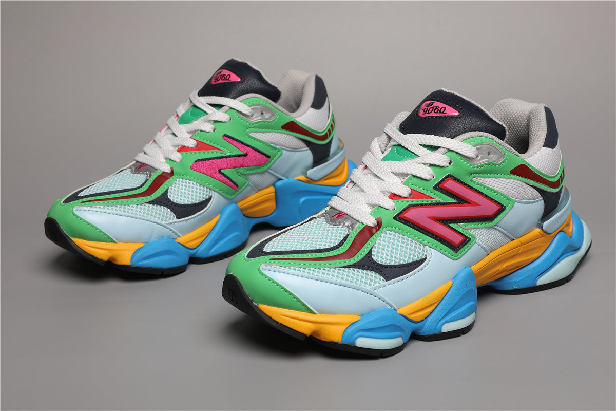 9060 White Green Sneakers