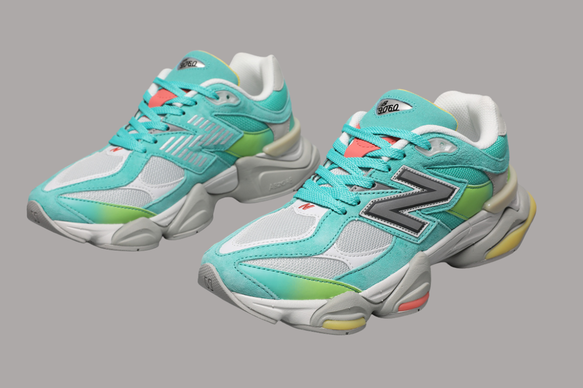 9060 Cyan Burst Sneakers