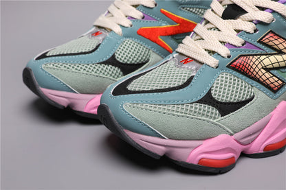 9060 Green / Pink Sneakers
