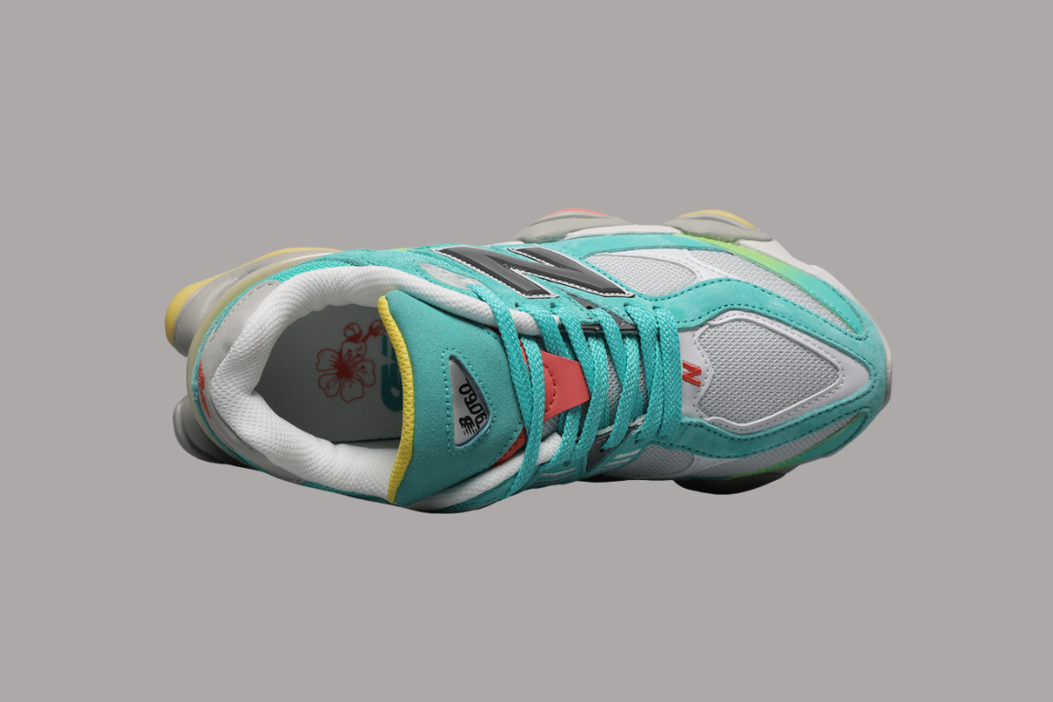 9060 Cyan Burst Sneakers