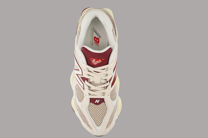 9060 Linen / Monarch Burgundy Sneakers