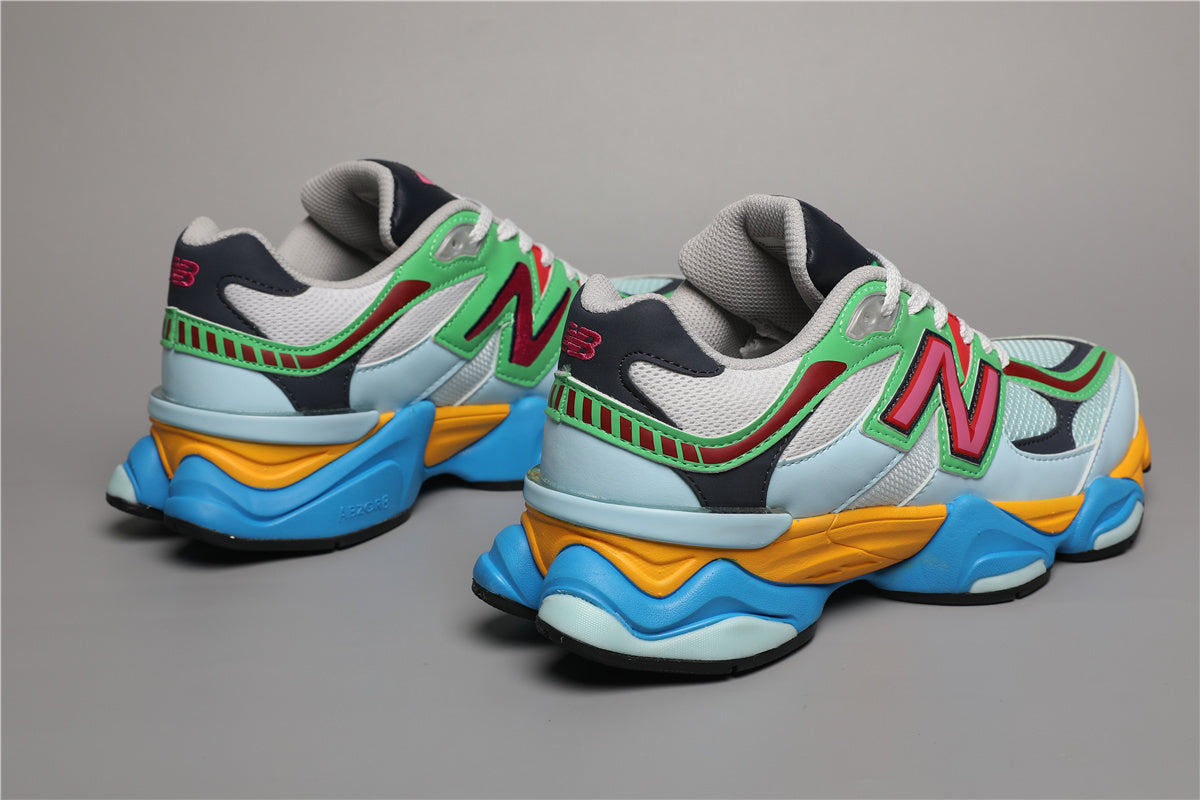 9060 White Green Sneakers