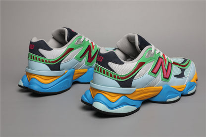 9060 White Green Sneakers
