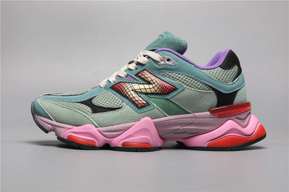 9060 Green / Pink Sneakers