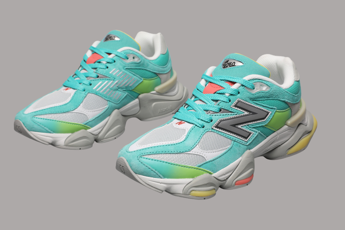9060 Cyan Burst Sneakers