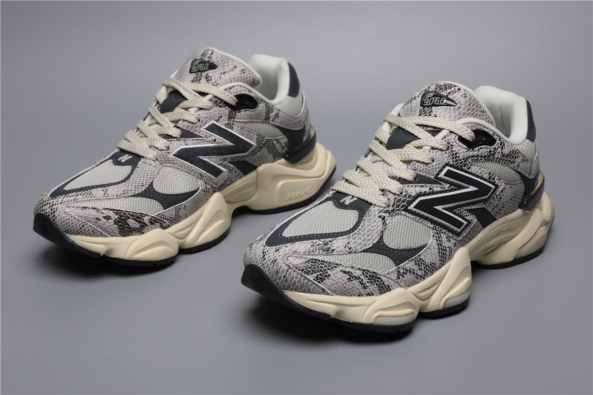 9060 Black Gray Snake Pattern SNA Sneakers
