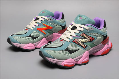 9060 Green / Pink Sneakers