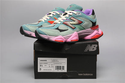 9060 Green / Pink Sneakers
